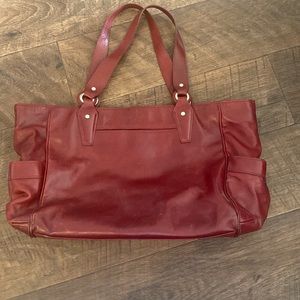 Large King Ranch red leather purse